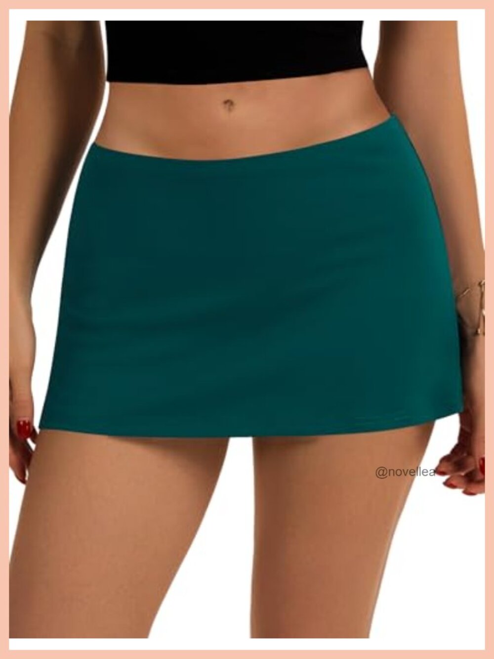 Women's Low Rise Micro Mini Skort with Built-in Shorts & Pockets